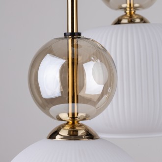 TK Lighting 11593 - Lustr SOPHIA COGNAC WHITE 5xE14, bílá/koňak/černá/zlatá