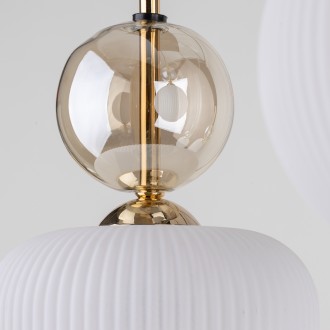 TK Lighting 11594 - Lustr SOPHIA COGNAC WHITE 6xE14, bílá/koňak/černá/zlatá