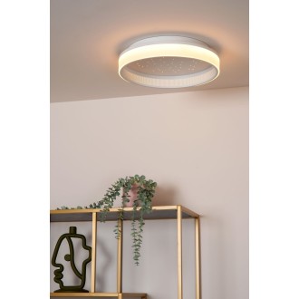 Lucide 71102/40/31 - Stropní LED svítidlo ESTREJA 40+10W, 2500-3000K, 5500+500lm, Ø400, bílá + dálkové ovládání