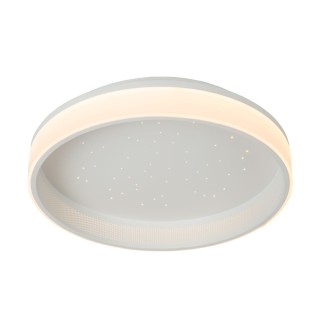 Lucide 71102/40/31 - Stropní LED svítidlo ESTREJA 40+10W, 2500-3000K, 5500+500lm, Ø400, bílá + dálkové ovládání