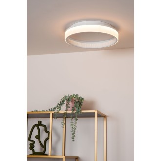 Lucide 71102/40/31 - Stropní LED svítidlo ESTREJA 40+10W, 2500-3000K, 5500+500lm, Ø400, bílá + dálkové ovládání