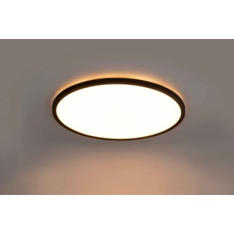 Greenlux GXPS255 - Stropní koupelnové LED svítidlo NOX-R B 24/20/18W, 3000/4000/6000K, IP54, 2700lm, Ø420, černá + nast. výkon