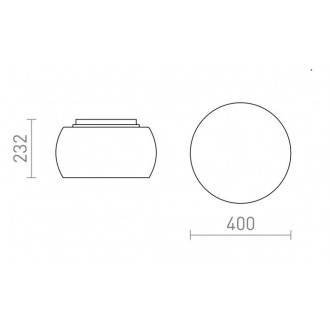 Rendl R14131 - Stropní svítidlo AMANDA 3xE27, Ø400, matná černá/čiré sklo
