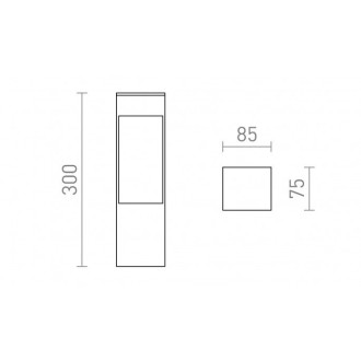 Rendl R14170 - Venkovní stojanové LED svítidlo TORIN 30 7W, 3000K, 580lm, IP65, Ra90, černá