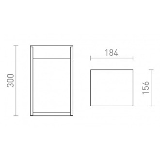 Rendl R14174 - Venkovní stojanové svítidlo KING 30 R7s 78mm, IP65, antracit/dekor dřeva