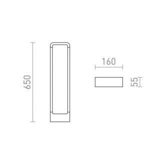 Rendl R14197 - Venkovní stojanové LED svítidlo BONN 65 7W, 3000K, 580lm, IP65, Ra90, černošedá