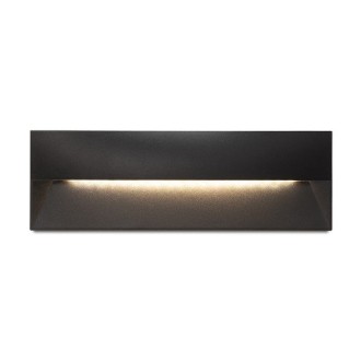 Rendl R14207 - Zápustné LED svítidlo do stěny REP 27 10W, 3000K, 431lm, 230V, 90°, IP65, černá