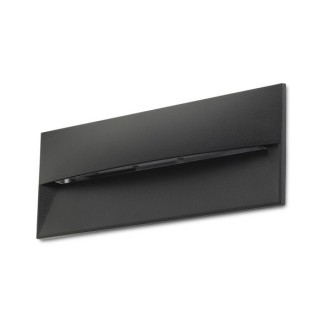 Rendl R14207 - Zápustné LED svítidlo do stěny REP 27 10W, 3000K, 431lm, 230V, 90°, IP65, černá