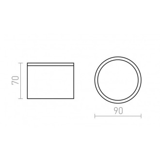 Rendl R14231 - Venkovní stropní svítidlo SKY 1xGX53, 230V, IP65, Ø90, černá