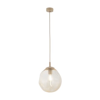 TK Lighting 11327 - Lustr LAVA M SABIA 1xE27, béžová/koňak