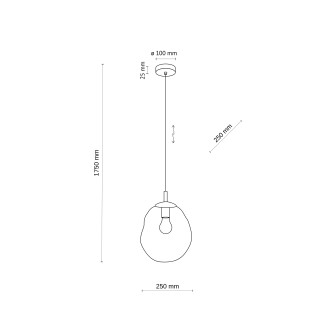 TK Lighting 11327 - Lustr LAVA M SABIA 1xE27, béžová/koňak