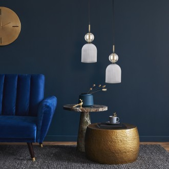 TK Lighting 11020 - Lustr SOPHIA COGNAC WHITE 1xE14, bílá/koňak/černá/zlatá