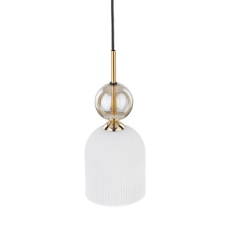 TK Lighting 11020 - Lustr SOPHIA COGNAC WHITE 1xE14, bílá/koňak/černá/zlatá