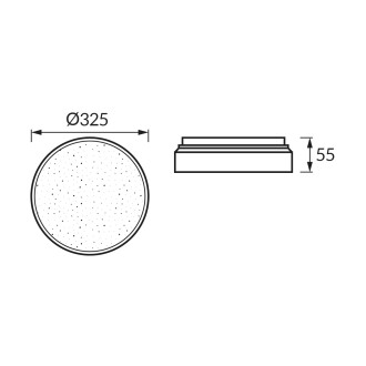 Strühm-Ideus 04897 - Stropní LED svítidlo SARA LED C 24W, 4000K, 1180lm, Ø325, černá