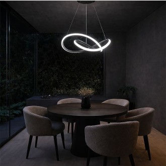 Idea led ID-4734 - LED lustr Jasper CCT 40W, 3000-6000K, 2200lm, černá + dálkové ovládání