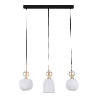 TK Lighting 11591 - Lustr SOPHIA COGNAC WHITE 3xE14, bílá/koňak/černá/zlatá
