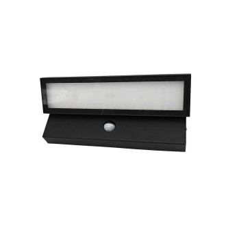 Idea led ID-8025 - Nástěnné venkovní LED svítidlo Velorion 27W, 4000K, 3375 lm, IP65, černá + PIR senzor