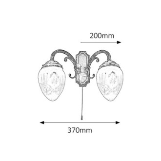 Rabalux 8632 - Nástěnné klasické svítidlo Annabella 2xE14, bronzová/bílá