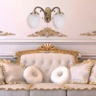 Rabalux 8632 - Nástěnné klasické svítidlo Annabella 2xE14, bronzová/bílá