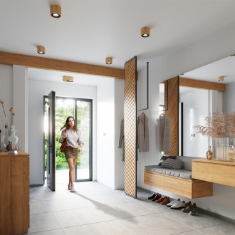 Sollux SL.0914 - Stropní svítidlo BASIC 2 přírodní dřevo 2xGU10 AR111