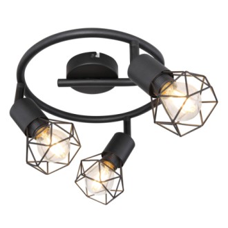 Globo 54802S-3 - Stropní bodové svítidlo Xara I 3xE14, Ø230, matná černá