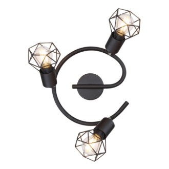 Globo 54802S-3 - Stropní bodové svítidlo Xara I 3xE14, Ø230, matná černá
