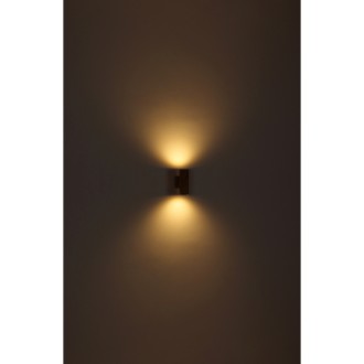 Globo 3201-2WS - Venkovní nástěnné svítidlo Style 2xGU10, IP44, ocel/sklo/imitace dřeva + senzor