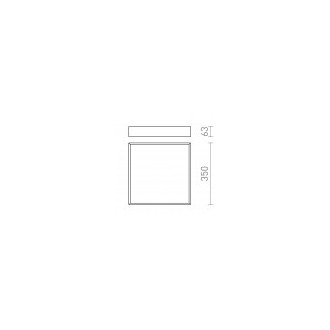Rendl R13698 - Stropní koupelnové LED svítidlo Merano 24W, 3000K, 1700lm, 350x350, IP44, chrom