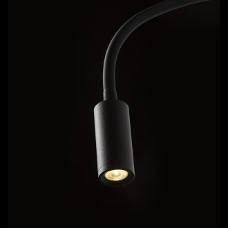 Rendl R13648 - Nástěnná LED lampička Vale 3W, 3000K, 150lm, 30°, černá