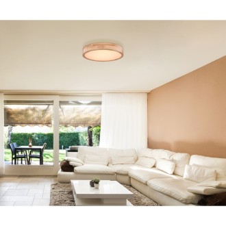 Globo 41745-24 - Stropní dřevěné LED svítidlo Rainer 24W, 1800lm, 3000-6000K, Ø400, přírodní