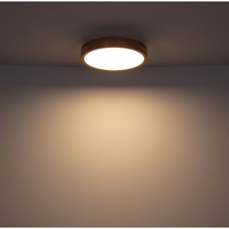 Globo 41745-24 - Stropní dřevěné LED svítidlo Rainer 24W, 1800lm, 3000-6000K, Ø400, přírodní