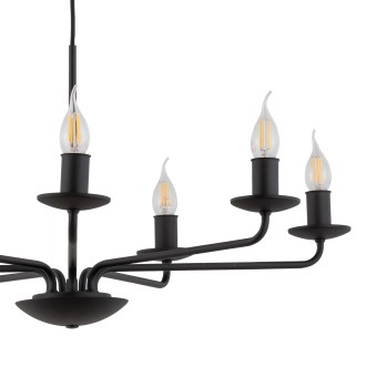 TK Lighting 4613 - Klasický lustr Limal 7xE14, černá
