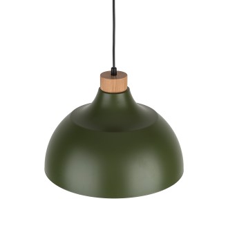 TK Lighting 5665 - Lustr Cap 1xE27, Ø340, zelená/borovice