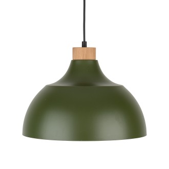 TK Lighting 5665 - Lustr Cap 1xE27, Ø340, zelená/borovice