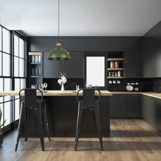 TK Lighting 5665 - Lustr Cap 1xE27, Ø340, zelená/borovice