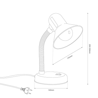 Mi by Milagro - Stolní lampička Mentor 1xE27, černá