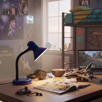 Mi by Milagro - Stolní lampička Mentor 1xE27, modrá