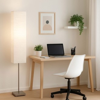 Brilliant 92603/75 - Stojací lampa Nerva 1xE14, titan/bílá