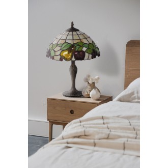 Kaja K-G12550 - Stolní Tiffany lampička FRUIT 1xE27, Ø300, multicolor