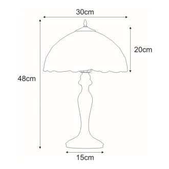 Kaja K-G12550 - Stolní Tiffany lampička FRUIT 1xE27, Ø300, multicolor