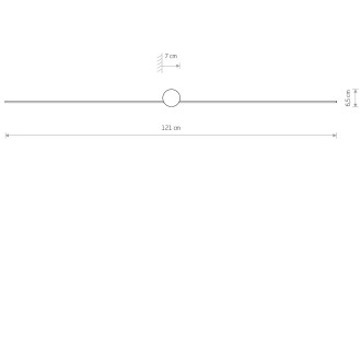 Nowodvorski 8130 - Koupelnové nástěnné LED svítidlo Pin LED L 15W, 4000K, 700lm, IP44, 1210mm, černá