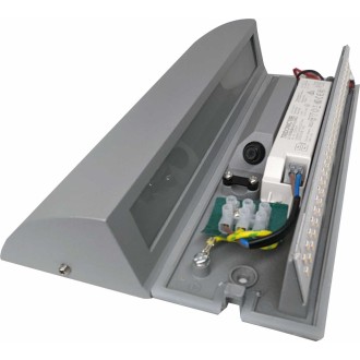 Greenlux GXPS079 - Venkovní orientační LED svítidlo STEP 10W, 4000K, 850lm, IP54, IK08, šedá/čiré sklo