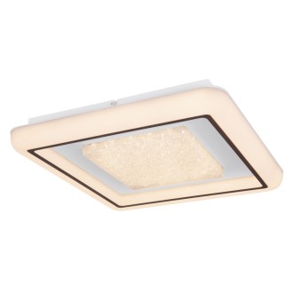 Globo 41295-36 - Stropní LED svítidlo Silvie 36W, 3000-6000K, 3000lm, bílá/chrom/opál + dálkové ovládání