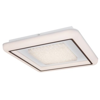 Globo 41295-36 - Stropní LED svítidlo Silvie 36W, 3000-6000K, 3000lm, bílá/chrom/opál + dálkové ovládání