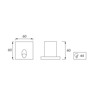 Strühm-Ideus 03120 - Orientační LED svítidlo RAFI LED D 3W, 3900K, 80lm, IP44, matný chrom