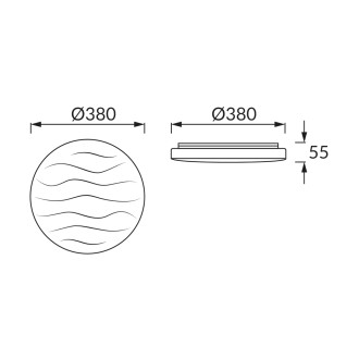 Strühm-Ideus 03593 - Stropní LED svítidlo KLARA LED C 25W, 4000K, 2150lm, Ø380, IP44, bílá