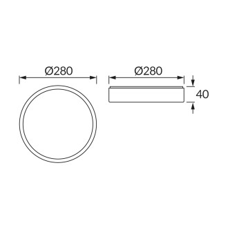 Strühm-Ideus 04149 - Stropní koupelnové LED svítidlo ATUT LED C OAK 18W, 4100K, 1260lm, IP44, Ø280, imitace dubu
