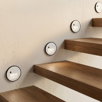 Strühm-Ideus 04863 - Orientační LED svítidlo WEKTOR LED C PIR 1,2W, 3000/4000/6000, 50lm, černá/bílá + senzor