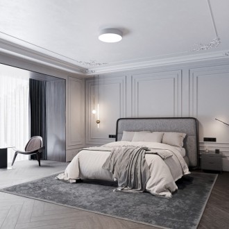 Temar CLEO 400 GREY IP54 - Stropní svítidlo CLEO GREY IP54, 3xE27, Ø400, šedá/plast