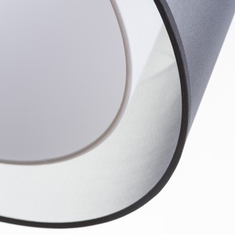Rendl R12483 - Textilní lustr Esplanade 1xE27, Ø430, transparentní černá/bílá/chrom